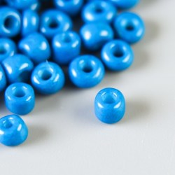 Бисер круглый 6/0 Северное сияние (синий) 20 гр 