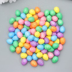 Декор пасхальный Яйцо блеск набор 100 шт разноцветные