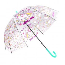 Зонт детский прозрачный Рожденный быть единорогом цвета МИКС