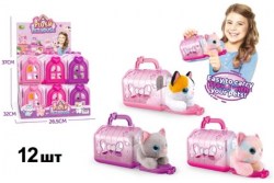 Котик (14см) с аксессуарами (домик-переноска), 3 цвета