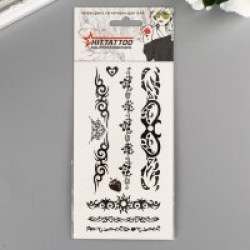 Татуировки переводные "Цветочные узоры" 9х21 см