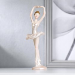 Статуэтка сувенир балерина в перламутро-розовой пачке 13 см