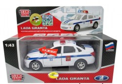 Модель Lada Granta Полиция (свет, звук) 1:43
