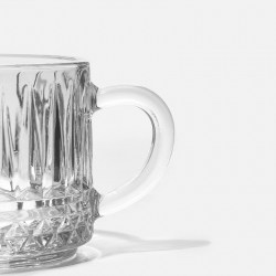 Кружка для чая и кофе стеклянная с рельефом Элизиум 400 мл