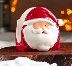 Салфетница новогодняя Дедушка Мороз 8,5х7х9 см
