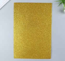 Фоамиран глиттерный Magic 4 Hobby 2 мм  цв. золото