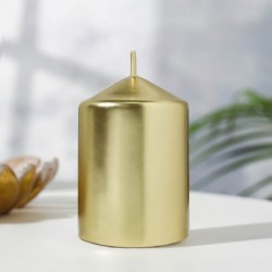 Свеча Столбик золотая, 5,5×8см 3093217
