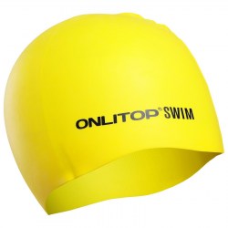 Шапочка для плавания, взрослая, цвет жёлтый, обхват 54-60 см