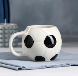 Кружка футбол Мяч, керамика, 0.33 л, 1 сорт