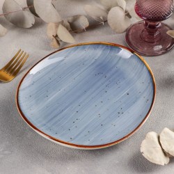Тарелка десертная Индиголит, 20,3×18,7 см, цвет синий