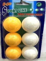 Набор шариков (6 шт) для настольного тенниса в блистере