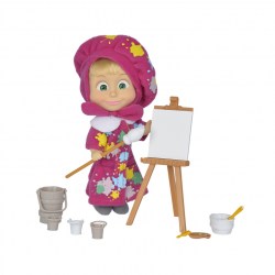 Кукла Маша в одежде художницы набор для рисования 12 см