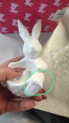 уценка Подставка для яиц заяц кролик, 12,5×8×9,5 см