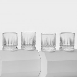 Набор стеклянных стаканов грани рифленые Элизия 210 мл, 4 шт (5264932)