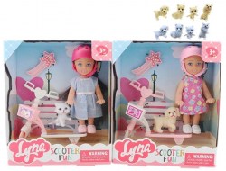 Кукла(12см) Lyna на самокате с аксессуарами,2 вида в коробке