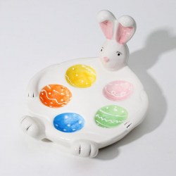 Подставка для яиц заяц кролик, 19,5×16,2×10 см, 5 ячеек