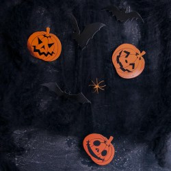 Карнавальный набор Halloween, паутина, фигурки тыквы, летучие мыши5119931