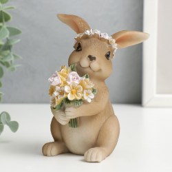 Сувенир статуэтка пасхальная заяц кролик коричневый 11 см