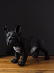 Фигура гипс Французский бульдог 24×32×14 см, чёрный