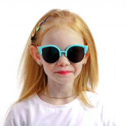 Очки солнцезащитные детские Round, оправа двухцветная, линзы зеркальные, МИКС, 12.5 см