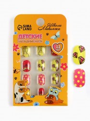 Детские накладные ногти Зайчик 12 шт   10664347