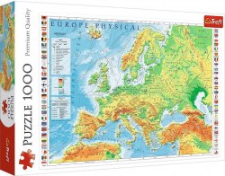 Пазлы- Физическая карта Европы, 1000 деталей