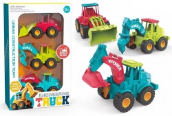 Набор машин (бульдозер,бур,экскаватор) в коробке