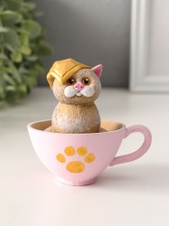 Фигурка «Котик в чашке», 10×9×7.5 см