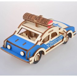 Полицейская машина деревянный 3D пазл