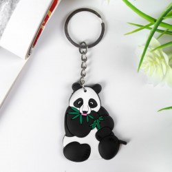 Брелок резина "Милая панда с бамбуком" 7х6,5 см 