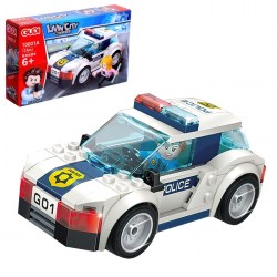Конструктор блочный для мальчиков Полиция Патрульная машинка 123 детали