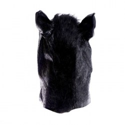 Карнавальная маска латекс Лошадь, цвет чёрный