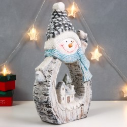 Сувенир статуэтка новогодняя Снеговик свет 41 см