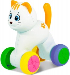 Игрушка-покатушка 'Веселый котик' (картонный вкладыш)