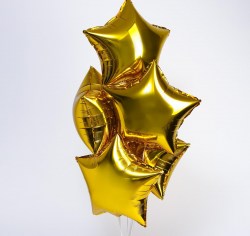 Шар фольгированный 18" «Звезда», цвет золотой