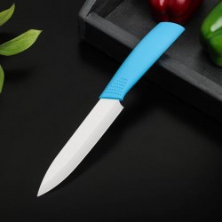 Нож керамический Симпл, лезвие 12,5 см, ручка soft touch, цвет синий