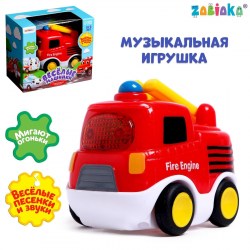 Музыкальная игрушка «Пожарная машина», звук, свет, цвет красный															