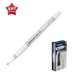 Ручка гелевая Pensan "Neon Gel", чернила неон белый, узел 1 мм, линия письма 0,5 мм