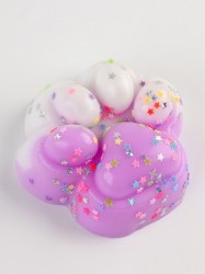 Сквиш антистресс - игрушка Лапка, с блёстками