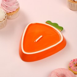 Тарелка Морковь оранжевая керамика 18 см