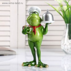 Фигура полистоун лак «Лягуха-повар», 20×11×7.5 см
