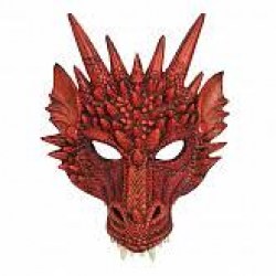 Карнавальная маска Дракон, цвет бордовый
