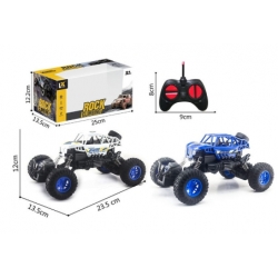 Машина POLICE 1:18 на РУ (свет), синяя/белая в коробке