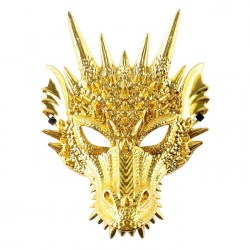Карнавальная маска Дракон, цвет золотой