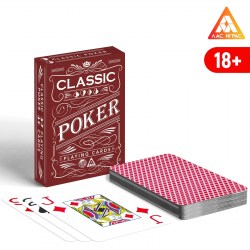 Игральные карты Poker classic, 54 карты, пластик, 18+