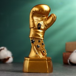 Стела Бокс: перчатка золотистая 15х7х6см