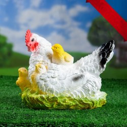 Статуэтка фигура Курица с цыплятами 28х21 см 3242424