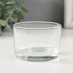 Подсвечник стекло на 1 свечу Круглый прозрачный 7х7х5 см