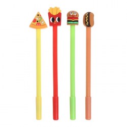 Ручка-прикол «Фастфуд», чёрный стержень, гелевая, МИКС