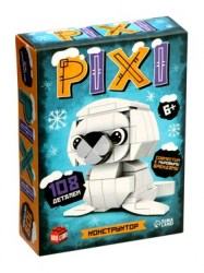 Конструктор блочный PIXI Тюлень, животные, мини блоки, 108 деталей